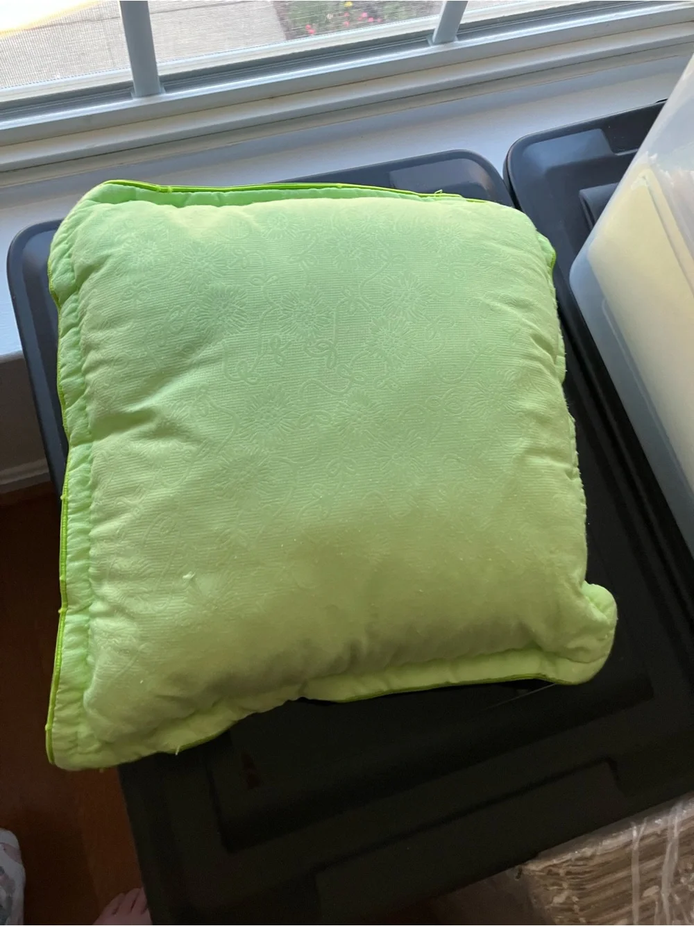 Bright Green Small Textured Cushion